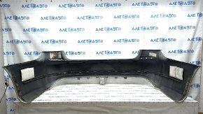 Bare rear bumper VW Passat b8 16-19 USA with moldings, white, crack on molding, scratches