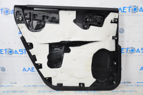 Door trim card rear right Dodge Journey 11- black with black insert leather, armrest leather, gray stitching, scratches