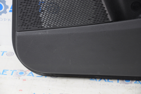 Door trim card rear right Dodge Journey 11- black with black insert leather, armrest leather, gray stitching, scratches