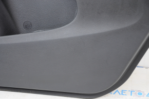 Door trim card rear right Dodge Journey 11- black with black insert leather, armrest leather, gray stitching, scratches