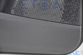 Door trim card rear left Dodge Journey 11- black with black insert leather, armrest leather, gray stitching, scratches
