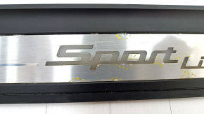 Door sill trim outer front right BMW 5 G30 17-23 Sport Line, with backlight, corrosion, trim peeled off, scratches