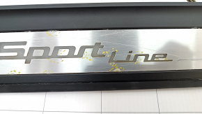 Door sill trim outer front right BMW 5 G30 17-23 Sport Line, with backlight, corrosion, trim peeled off, scratches