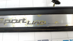 Door sill trim outer front left BMW 5 G30 17-23 Sport Line, with backlight, corrosion, trim peeled off, scratches