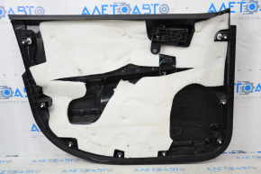 Door trim card front right Dodge Journey 11- black with black insert leather, armrest leather, gray stitching, scratches