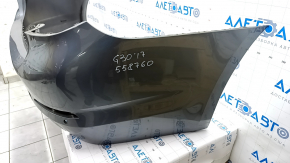 Bare rear bumper BMW 5 G30 17-20 for parking sensors, gray C2Y, scratches, dent