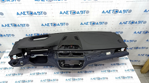 Torpedo front panel with AIRBAG BMW 5 G30 17-23 black with blue, under projection, rusty pyropatron