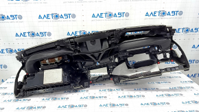 Torpedo front panel with AIRBAG BMW 5 G30 17-23 black with blue, under projection, rusty pyropatron