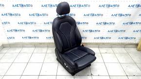 Passenger seat BMW 5 G30 17-23 with airbag, electric, Sport, heated, leather dark blue
