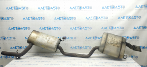 Exhaust pipe resonator with barrel VW Passat b8 16-19 USA 1.8T dented