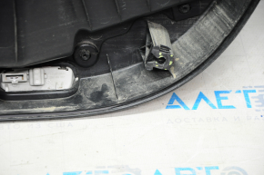 Door trim card front left VW Passat b7 12-15 USA black with black insert leather, armrest leather, molding gray gloss, tears, broken crepe, scratches
