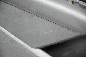 Door trim card front left VW Passat b7 12-15 USA black with black insert leather, armrest leather, molding gray gloss, tears, broken crepe, scratches
