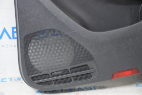 Door trim card rear right VW Jetta 11-18 USA black with beige insert leather, armrest leather, molding beige, scratches