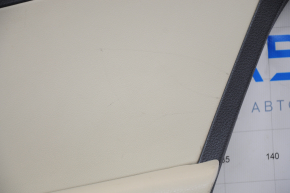 Door trim card rear right VW Jetta 11-18 USA black with beige insert leather, armrest leather, molding beige, scratches