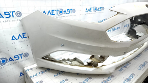 Front bumper bare Ford Fusion mk5 17-18 for 4 parking sensors and Park Assist, white, scratches