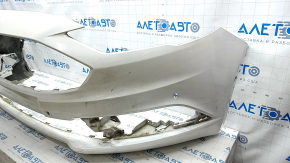Front bumper bare Ford Fusion mk5 17-18 for 4 parking sensors and Park Assist, white, scratches