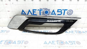 Front bumper grille right Ford Fusion mk5 17-18 under fog lights LED gloss, with chrome molding, sand