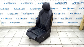 Driver's seat BMW 5 G30 17-23 without airbag, electric, Sport, dark blue leather, worn, tear