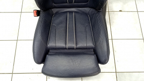 Driver's seat BMW 5 G30 17-23 without airbag, electric, Sport, dark blue leather, worn, tear