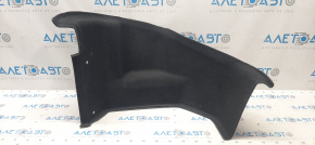 Front trunk trough trim left Tesla Model S 12-15 pre-rest RWD, black, torn