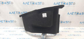 Front trunk trough trim left Tesla Model S 12-15 pre-rest RWD, black, torn