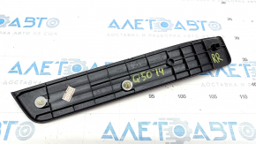 Door sill trim rear right outer Infiniti Q50 14-20 black