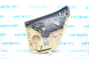 Door trim card rear left Hyundai Elantra UD 11-13 pre-rest beige, trim beige leather, armrest leather, under heating scratches