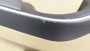 Door trim card rear left Hyundai Elantra UD 11-13 pre-rest beige, trim beige leather, armrest leather, under heating scratches