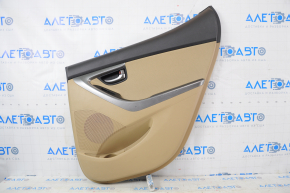 Door trim card rear right Hyundai Elantra UD 11-13 prerest beige, insert leather with perforation, armrest leather, heated, scratches