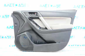 Door trim card front right Subaru Forester 14-18 SJ black with gray insert cloth, armrest cloth, for cleaning
