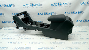 Central console armrest and cup holders VW Tiguan 18 - leather black, scratches, for dry cleaning