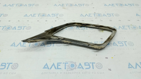 Right muffler frame VW Tiguan 18 - chrome, bumps, chrome bulged