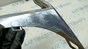 Right muffler frame VW Tiguan 18 - chrome, bumps, chrome bulged