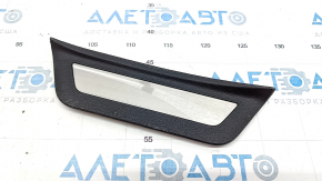 Door sill trim rear left outer Hyundai Sonata 15-19 black with chrome, worn