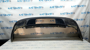 Bumper rear bare lower part VW Tiguan 18-21 structure, under chrome moldings, dent, tears, pressed