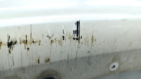 Rear bumper lip Ford Fusion mk5 13-18 for 1 pipe, white, broken fasteners, crack, scratches