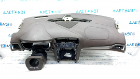Torpedo front panel without AIRBAG Ford Fusion mk5 13-20 leather brown, titanium, under projection, tears