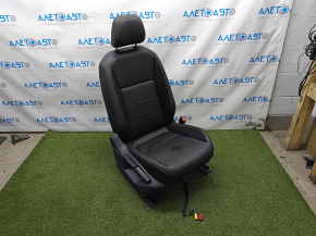 Passenger seat VW Tiguan 18-19 with airbag, manual, leather black
