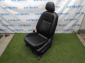Driver's seat VW Tiguan 18- with airbag, electric, leather black, scratches on the lining