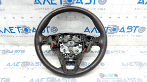 Naked steering wheel Ford Fusion mk5 13-20 leather, brown, scratches