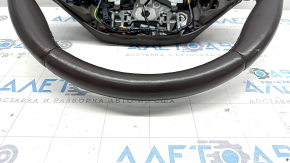 Naked steering wheel Ford Fusion mk5 13-20 leather, brown, scratches