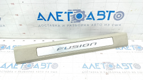 Door sill trim front left Ford Fusion mk5 17-20 gray, with chrome insert, scratches