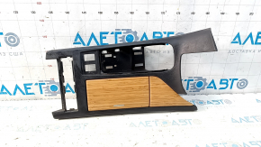 Overlay on the center console under brown wood cup holder Lexus RX350 RX450h 13-15 black, under joyce
