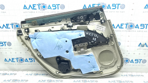 Door trim card rear right Ford Fusion mk5 17-20 titanium, grey leather, with grey insert under a diamond, insert under a tree, upper trim brown