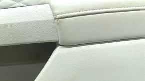 Door trim card front right Ford Fusion mk5 17-20 titanium, grey leather, with grey insert under a diamond, insert under a tree, upper overlay brown, scratches, scuffed