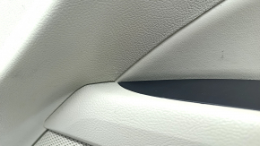 Door trim card front right Ford Fusion mk5 17-20 titanium, grey leather, with grey insert under a diamond, insert under a tree, upper overlay brown, scratches, scuffed