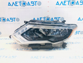 Headlight front left Nissan Rogue 17- bare halogen