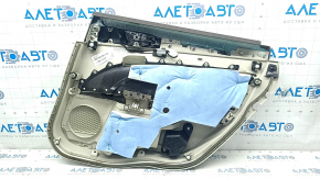 Door trim card rear left Ford Fusion mk5 17-20 titanium, grey leather, with grey insert under diamond, insert under wood, upper trim brown