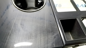 Center console trim wood cup holders Lexus RX350 RX450h 16-19 black, scratches