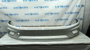 Front bumper bare VW Tiguan 18 - white, broken mount, scratches, pressed